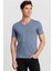 Slim Fit Dar Kesim V Yaka Düz Basic Kısa Kol T-Shirt 1