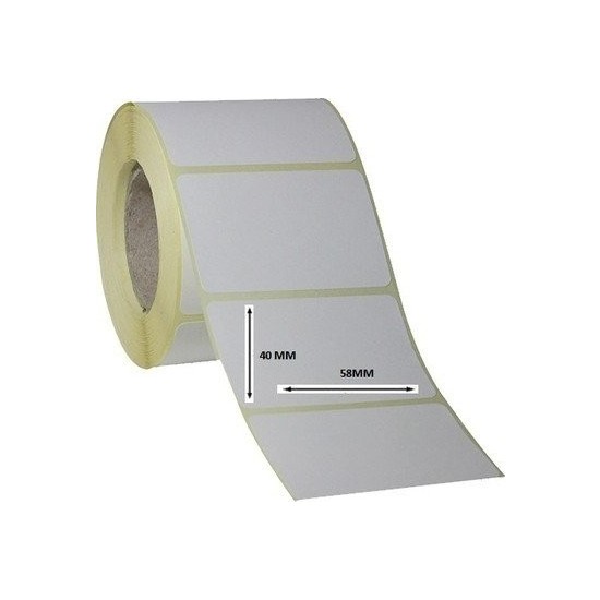 Barkoddeha 40X58 TERAZİ TERMAL ETİKETİ 10 ADET RULO 5000 ETİKET (500LÜ SARIM)