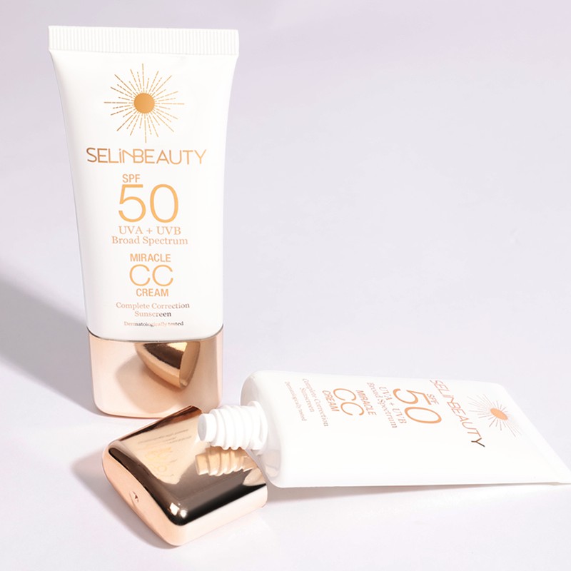 Selin Beauty Miracle CC Krem 50 ml Tüm Cilt Tipleri İçin Doğal Ton Eşitleyici SPF Güneş Koruması