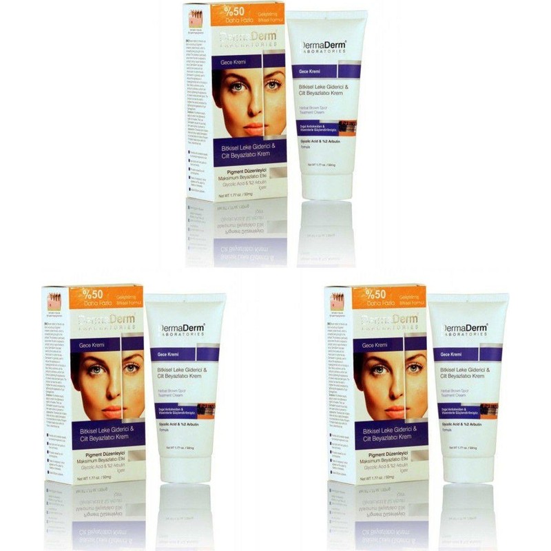 Dermaderm Bitkisel & Cilt Gece Kremi 100 gr 3 Adet