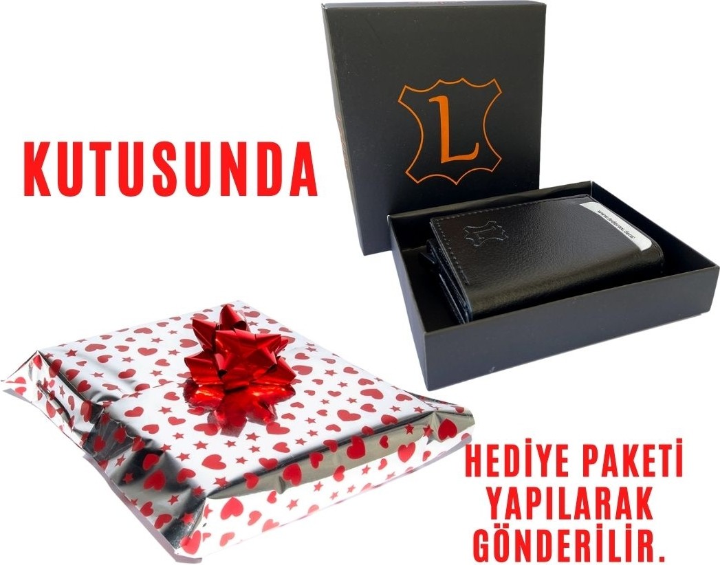 Lederax Para Gözlü Mekanizmalı Deri Erkek Kartlık Cüzdan görsel 6