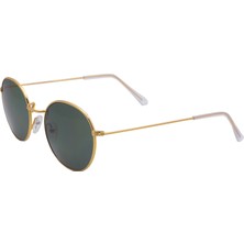 Eroe E103 Metal Model Oval Gold Koyu Yeşil Unisex Güneş Gözlüğü C3 CAT.3