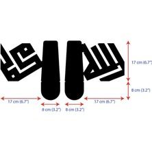 İslamic Wall Art Allah (Cc) ve Muhammed (Sav) Yazılı Kufi Yazım Sanatı Metal Dekoratif Kitap Tutucu, Kitaplık