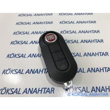 Köksal Anahtar Fiat 500 Punto Doblo 3 Tuşlu Siyah Kumanda Kabı