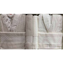 Özdilek Elissa Krem - Bej Aile Bornoz Seti Pra-