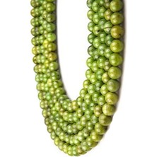 Zeynep Büyükbay Kanada Yeşimi Doğal Taş Dizi 8 mm Küre Kesim