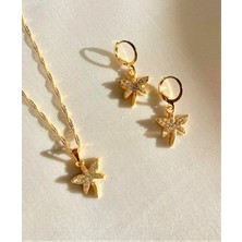 Soiestore Zirkon Yusufcuk Kolye Küpe Set Altın Kaplama