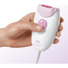 Braun Silk-Épil 3 3274 Epilatör - 2 Ek Ataşmanlı Kablolu Epilatör - Beyaz/pembe