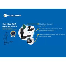 Poelsan Can Suyu Vanası Anahtar 3/4" Takım