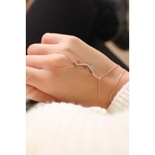 Lia Berto Rose Renkli Yapraklı Ağaç Dalı 925 Ayar Gümüş Şahmeran