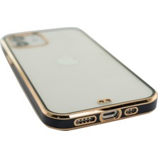 Shoptocase Apple iPhone 11 Premium Electrolize Silikonlu Siyah Telefon Kılıfı