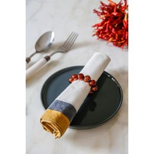 Arma House 6'lı Bakır Parlak Boncuklu Peçete Yüzüğü