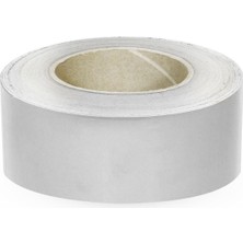 Badem10 Reflektörlü Reflektif Fosforlu Şerit Bant Beyaz Düz Reflekte Ikaz Bandı 1 Metre