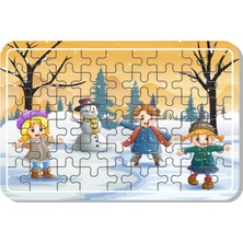 Lipyos Çiftlik Hayvanları, Deniz, Tatil, Deniz Canlıları, Yılbaşı, Kardan Adam 54 Parça Ahşap Puzzle A41698