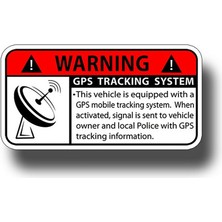 TSC 4 Adet Gps Tracing Takip Etiketi Uyarı Yapıştırması 10CM  Md5