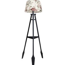 Ağaç Ustası Remi 3 Ayaklı Tripod Lambader Siyah Ahşap Köşe Lambası Abajur  Avize Aydınlatma Ahşap Siyah Ağaç Country Dekor Lamba Aplik Masif Doğal