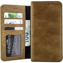 Bonjux Iphone 13 Hakiki Deri Cüzdan Kılıf El Yapımı Kartvizit Para Bölmeli Kılıf