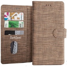 Bonjux Iphone Xs Kılıf Standlı Kartvizitli ve Para Gözlü Kumaş Kılıf