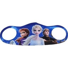 Parti Kırtasiye Karlar Ülkesi Frozen Elsa Askılı Tarlatanlı Kostüm Mavi Kız Çocuk Elbise Taçasamaske Hediye Uzunkol