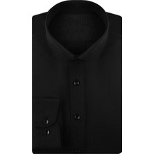 Süvari Slim Fit Siyah Erkek Gömlek