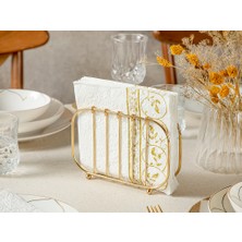 English Home Gales Metal Peçetelık 17 x 11 cm Gold