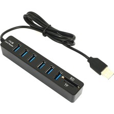 Alfais 4691 USB Hub 6 Port Microsd Tf Sd Kart Okuyucu Çoklayıcı