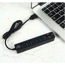 Alfais 4691 USB Hub 6 Port Microsd Tf Sd Kart Okuyucu Çoklayıcı