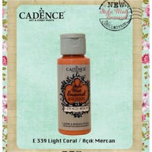 Cadence Style Matt Enamel Cam & Porselen Boyası 59 Ml. E-339 Açık Mercan
