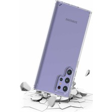 Kzy Samsung Galaxy S22 Ultra Kapak Şeffaf Sert Silikon Kılıf