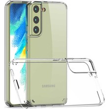 Kzy Samsung Galaxy S22 Plus Kapak Şeffaf Sert Silikon Kılıf