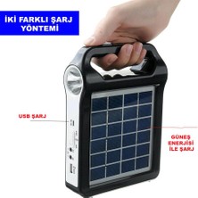 Dailytech Taşınabilir USB Şarjlı Solar Güneş Enerjili Kamp Feneri Powerbank