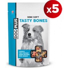 Dog Plus Lezzetli ve Yarı - Yumuşak Kemik Şeklinde Ödül Maması 180 gr x 5 Adet