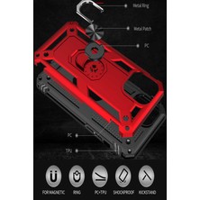 Case World Xiaomi Redmi Note 11 Pro Kapak Military Yüzüklü Stantlı Panzer Tank Kılıf - Siyah