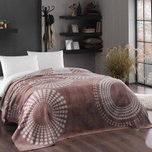 Taç Moon Pamuk Çift Kişilik Battaniye Kahve