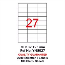 Yelken 70X32,125 mm