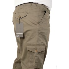 ModeXL Büyük Beden Erkek Keten Kargo Jogger Valencia 21911 Bej