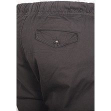 ModeXL Büyük Beden Erkek Keten Kargo Jogger Valencia 21911 Siyah