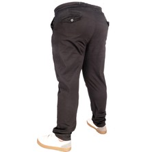 ModeXL Büyük Beden Pantolon Keten Jogger Milano 21913 Siyah