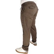ModeXL Büyük Beden Pantolon Keten Jogger Milano 21913 Haki