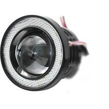 HRPAK 89MM Sarı Mercekli Angel LED Halkalı Sis Far 4000 Lümen Su Geçirmez