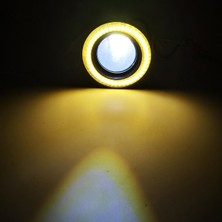 HRPAK 89MM Sarı Mercekli Angel LED Halkalı Sis Far 4000 Lümen Su Geçirmez