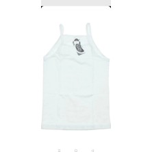 Gümüş %100 Pamuklu Kız Çocuk Atlet 6lı