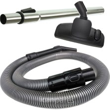 Icanpares Karaca Uyumlu Antrasit Vantuz Glossy Elektrikli Süpürge Teleskopik Boru Emici Başlık Hortum Seti
