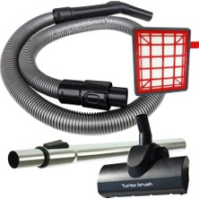 Icanpares Fakir Uyumlu Veyron Basic Turbo Xl Süpürge Teleskopik Boru Turbo Emici Filtre Hortum Seti