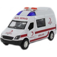 Birlik Işıklı Sesli Metal 1/36 Çekbırak Ambulans Oyuncak