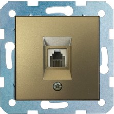 Çağatay Elektrik Ovivo Titanyum Telefon Prizi Nummeris Mekanizma-Çerçeve Yoktur!!!