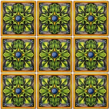 Can Seramik 10*10 cm Cç-61 Kütahya Çini Karo ( 5'li 1 Paket )