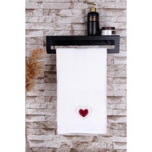 Baveno Pamuk 50 x 90 cm Kalp Nakışlı Havlu