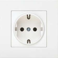 Viko Karre Seri Beyaz Renk Topraklı Priz Çerçeve Dahil  3 Adet