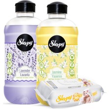 Sleepy Lavanta & Yasemin (2 Adet 1500 Ml) Sıvı Sabun Seti + Sensitive Islak Havlu
